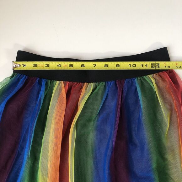 Adult Rainbow Tutu Sheer Midi Skirt - Mini Skirt Lining Size Small - Picture 4 of 10